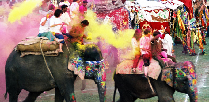 Festival de Holi de couleur